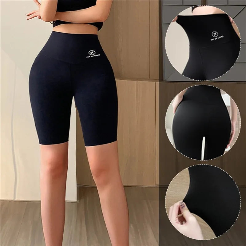 Sports Short Leggings Gym Fitness Push Up Shorts Women Yoga Slim Fit Half Pants Elastic High Waist Summer Thin Workout Tights Vervelle
