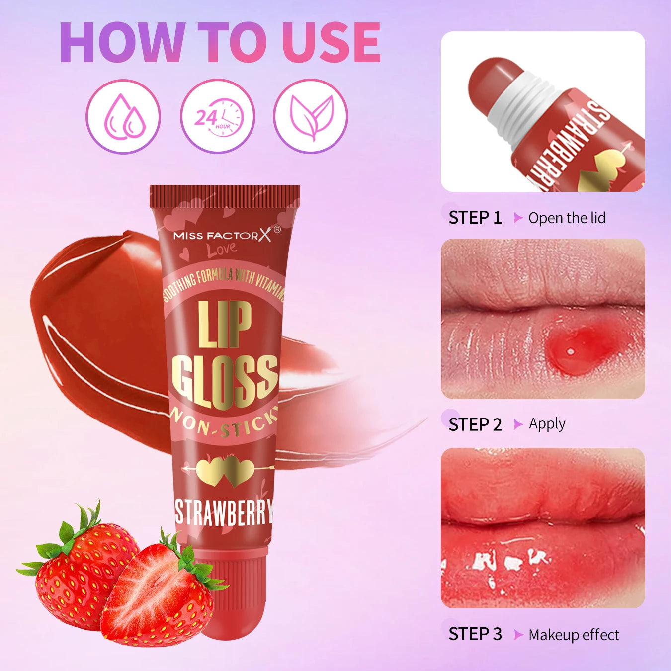 6-piece Moisturizing Lip Oil Set - Long lasting Gloss Effect