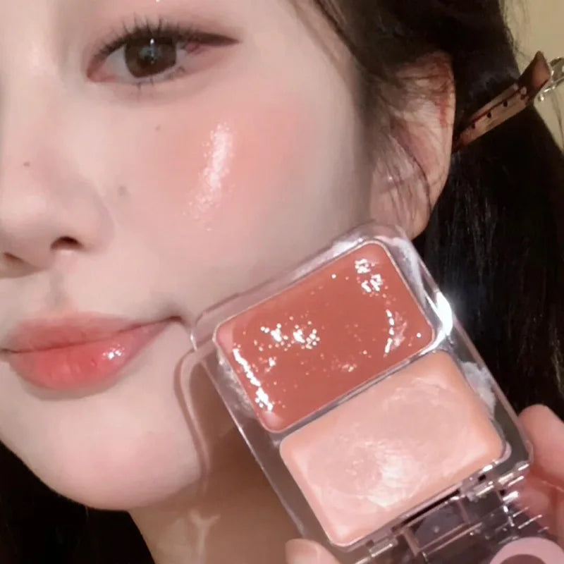 Water Light Peach Cream Blush Milk Pink Cream Natural Cheek Tint Brighten Waterproof Face Contouring Orange Blush Palette Makeup