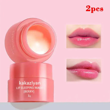 Pack Of 2 Strawberry Lip Balm Moisturizing Jelly Lip Mask