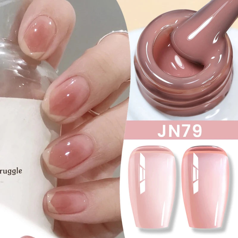 BORN PRETTY Jelly Nude Gel Nail Polish 10ml Light Pink