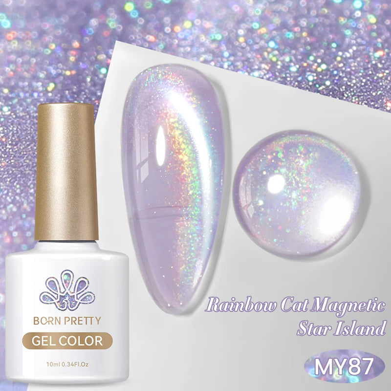BORN PRETTY 10ml Silver Cat Magnetic Gel Nail Polish