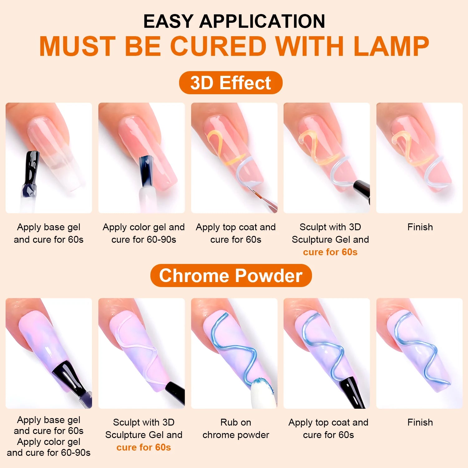 10ml 3D Nail Art Gel Waterproof Sculpting DIY Designs