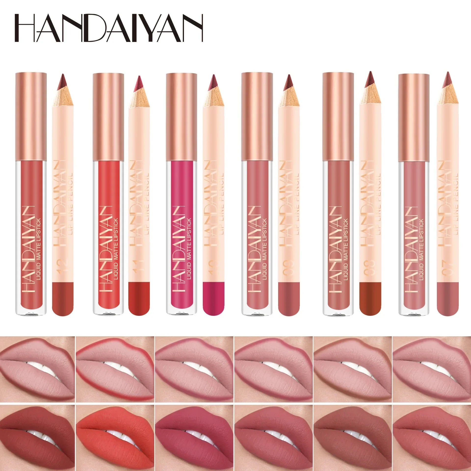 2-in-1 Liquid Lipstick Set – Matte Lip & Liner Kit