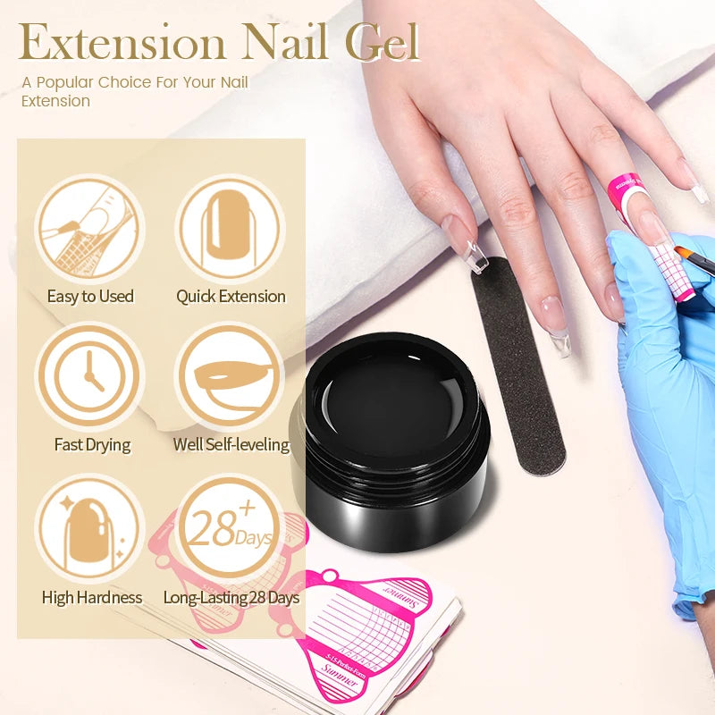 BORN PRETTY 30ml Milky White Hard Gel Nail Extension