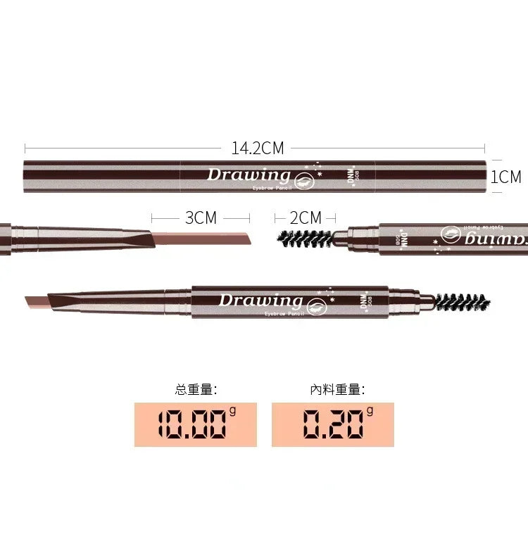 Triangular Eyebrow Pencil with Brush