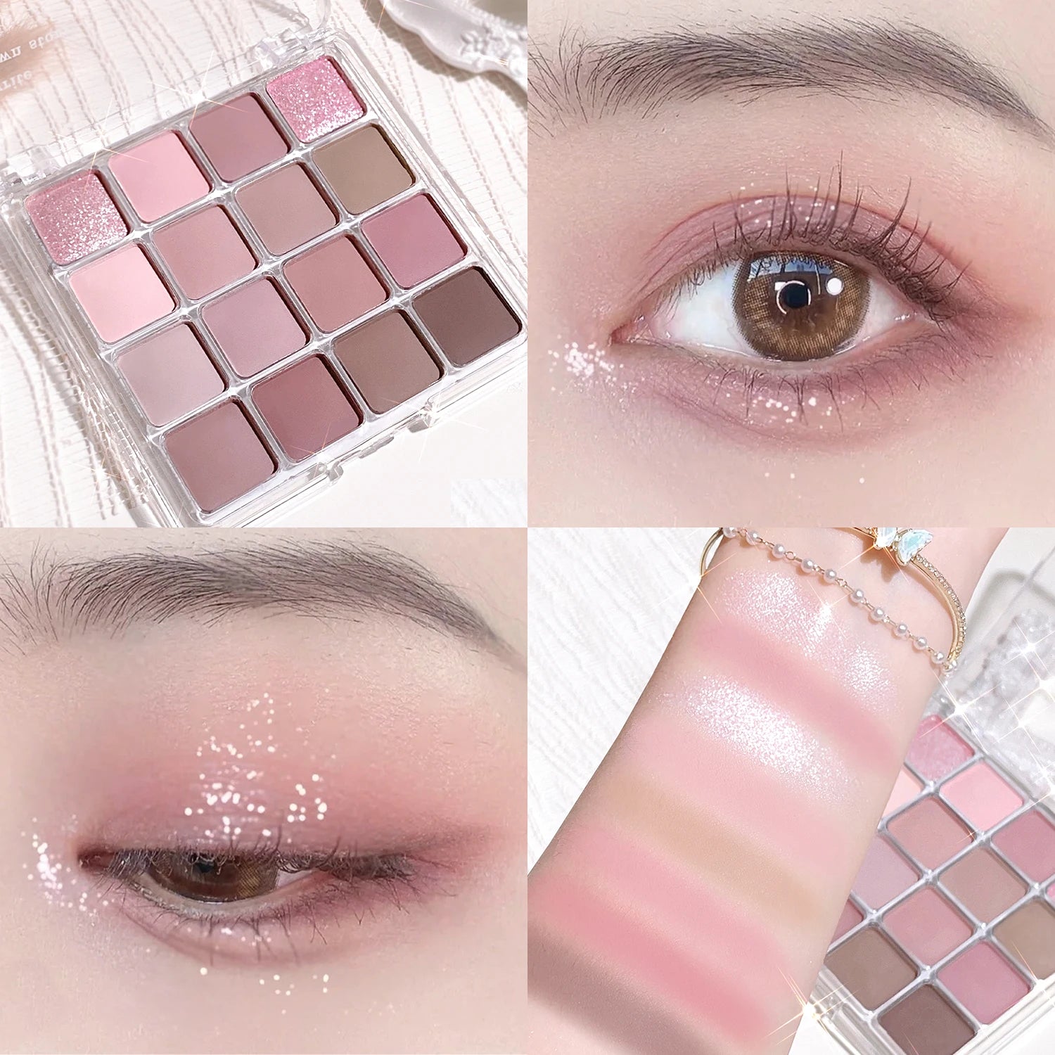 16-Color Sunset Magic Eyeshadow Palette Pearl & Matte