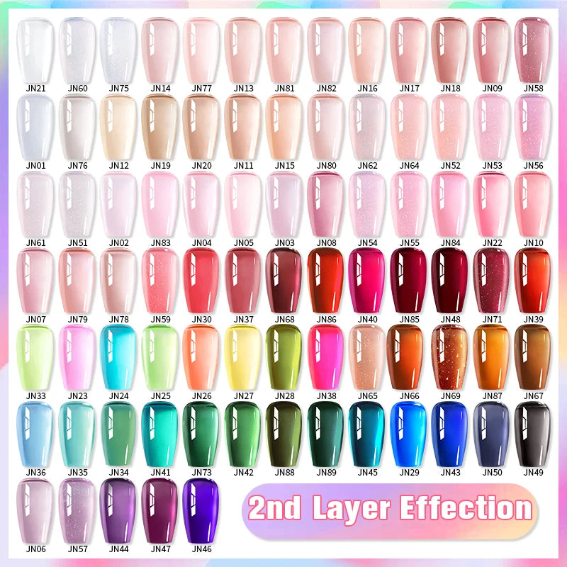BORN PRETTY Jelly Nude Gel Nail Polish 10ml Light Pink