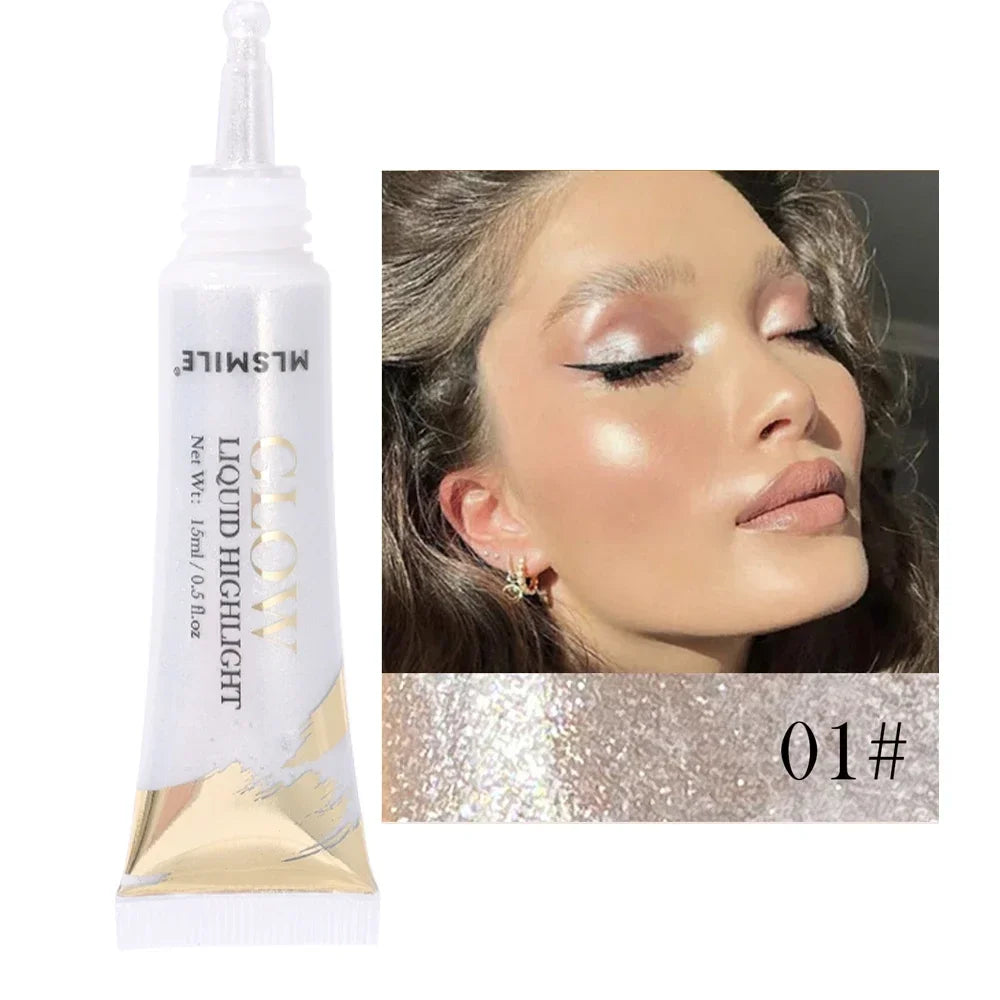 Diamond Glitter Highlighter Liquid Pearlescent Waterproof Longlasting