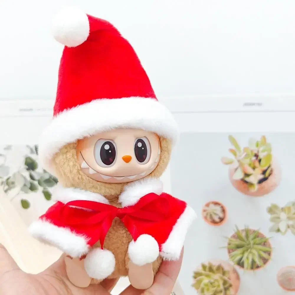 Labubu Doll Clothes Set – Mini Idol V1 & V2 Christmas Sweater, Hat & Scarf Vervelle