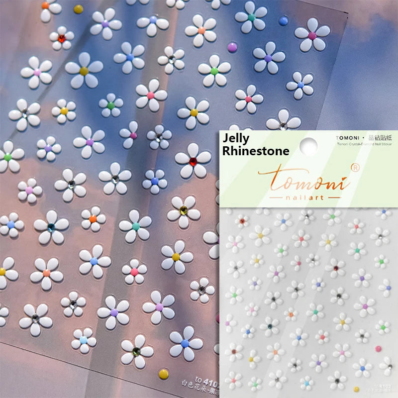 1 Pack 5D Green Four-Leaf Clover Nail Art Stickers
