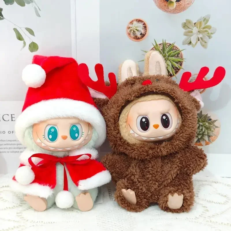 Labubu Doll Clothes Set – Mini Idol V1 & V2 Christmas Sweater, Hat & Scarf Vervelle