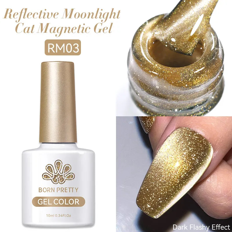 BORN PRETTY 10ml Silver Cat Magnetic Gel Nail Polish