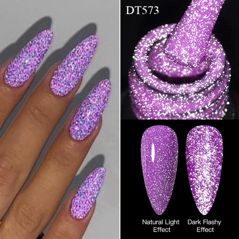 MEET ACROSS 7ml Pink Fluorescent Neon Gel Nail Polish