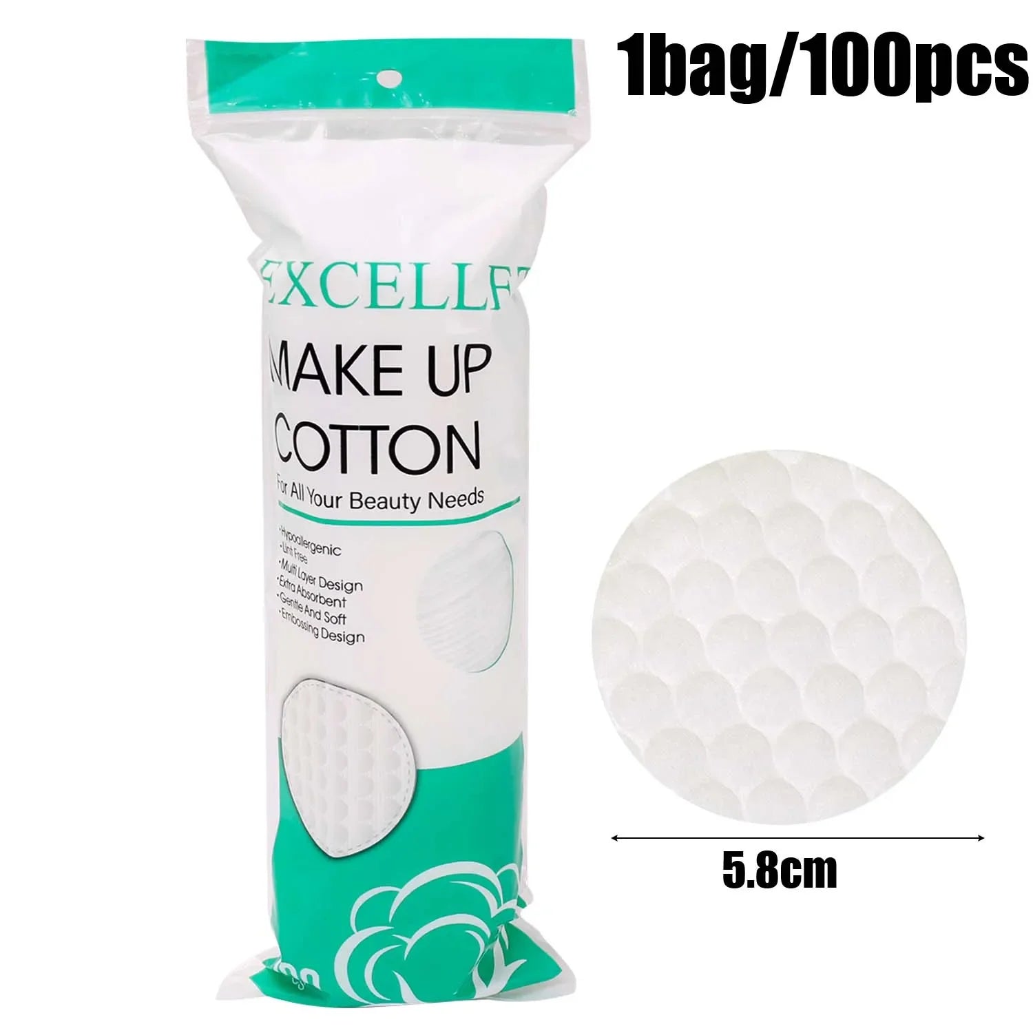 100pcs Pearl Textured Cotton Pads – Makeup & Nail Care