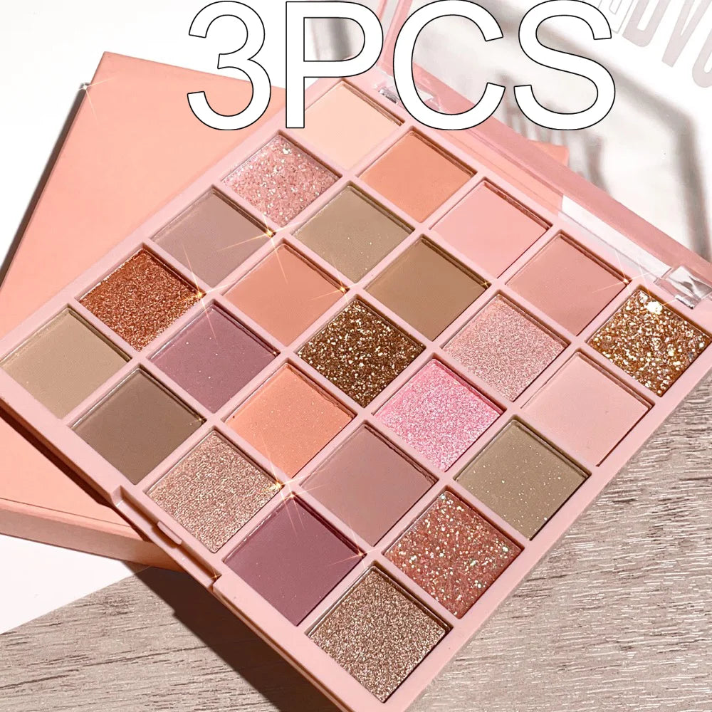 25-color eye shadow tray, oatmeal milk tea tray, sparkling powder