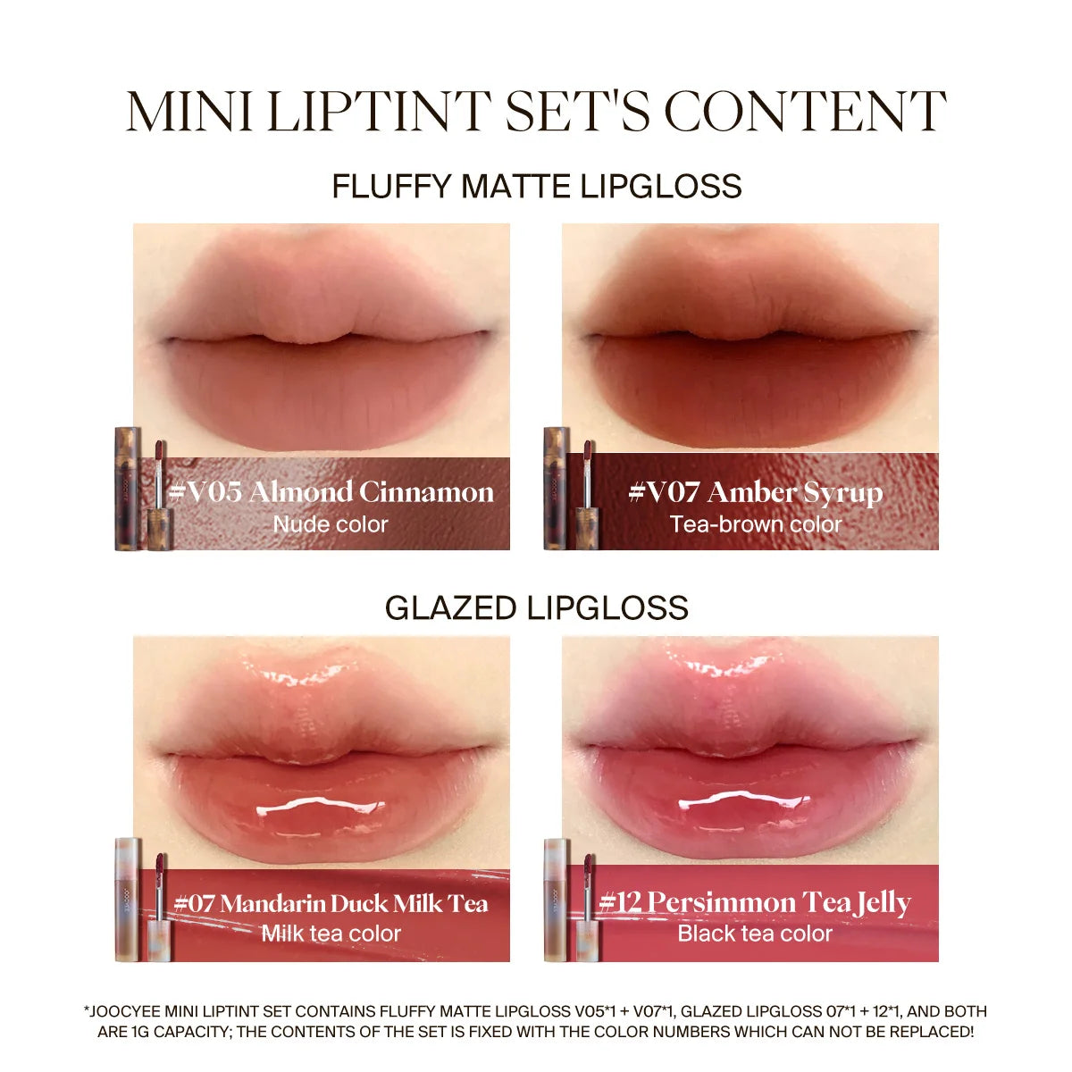 JOOCYEE Mini Lip Tint Set Vervelle