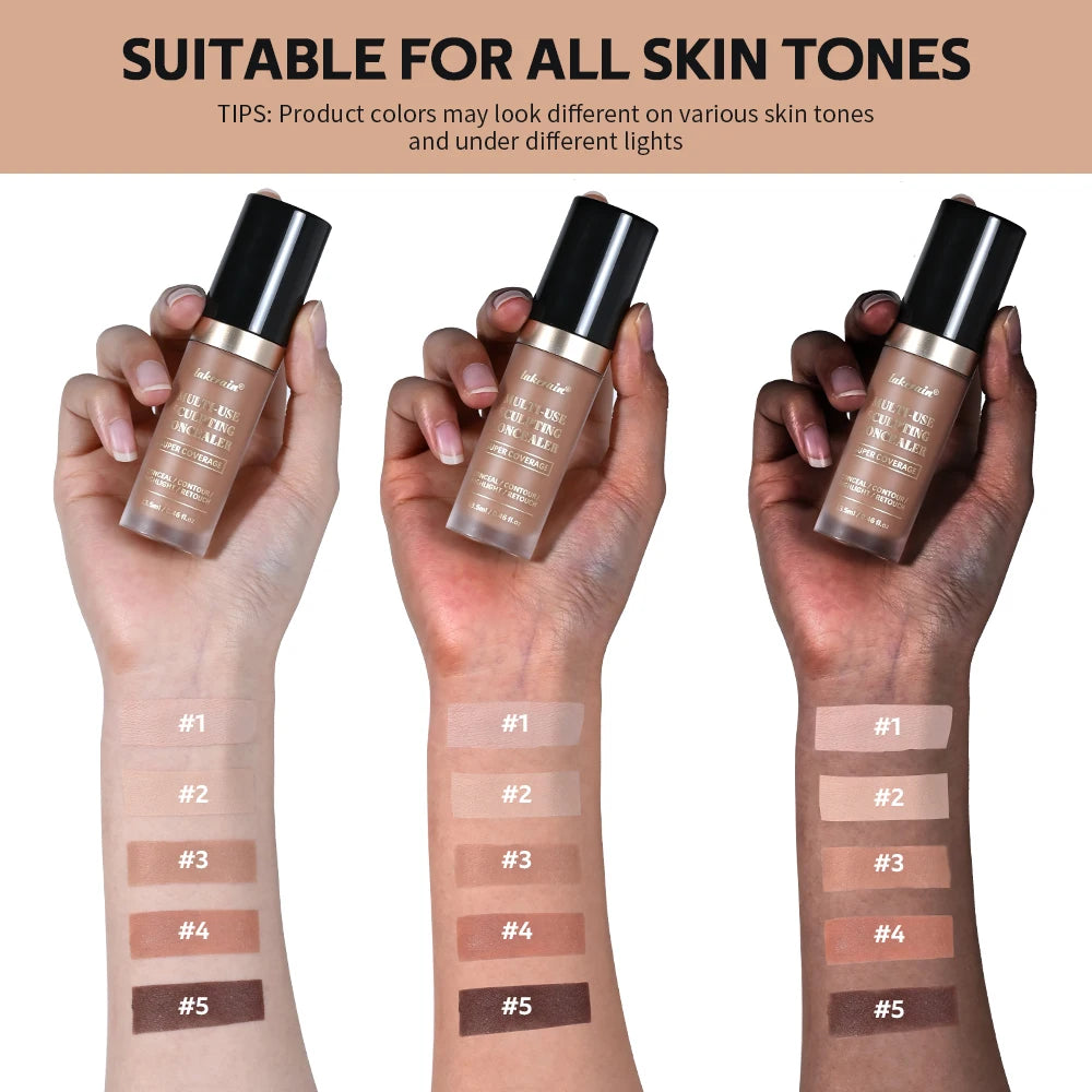 Waterproof Liquid Concealer Matte High Coverage Oil Control Foundation