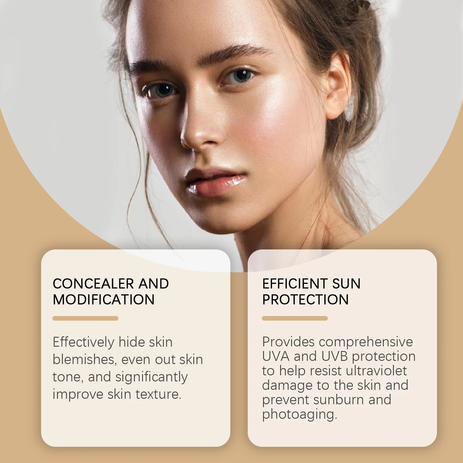 Gold Snail BB Cream SPF 50 Sunscreen Concealer Vervelle