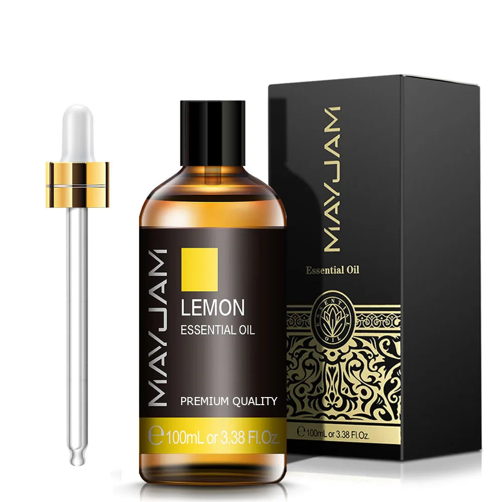 MAYJAM Essential Oils 100ml – Peppermint, Lavender & Lemongrass for Diffuser, Massage & Relaxation