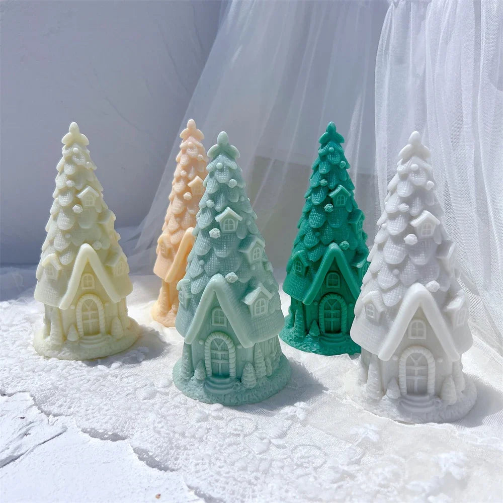 Christmas Pine Tree Silicone Mold for DIY Candle and Craft Projects