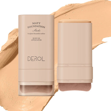 DEROL Eraser Foundation Stick – Full Coverage with Makeup Brush Vervelle