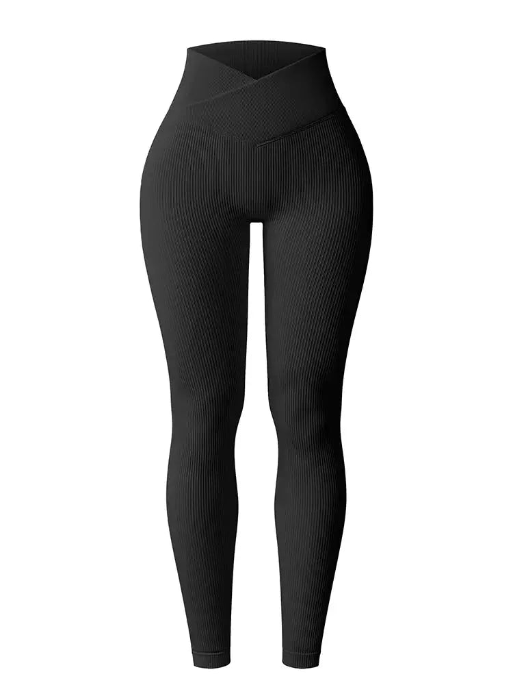 Women Seamless Knitted High Waist Yoga Leggings Hip Lifting Fitness Pants Vervelle
