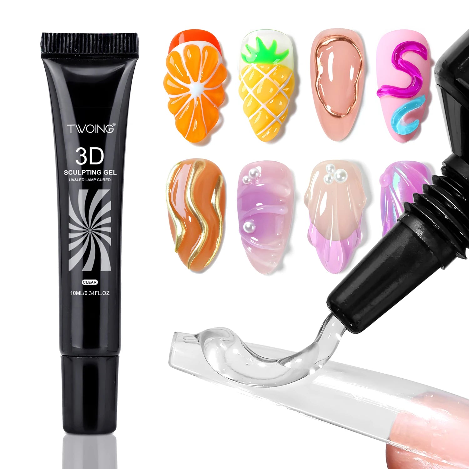 10ml 3D Nail Art Gel Waterproof Sculpting DIY Designs