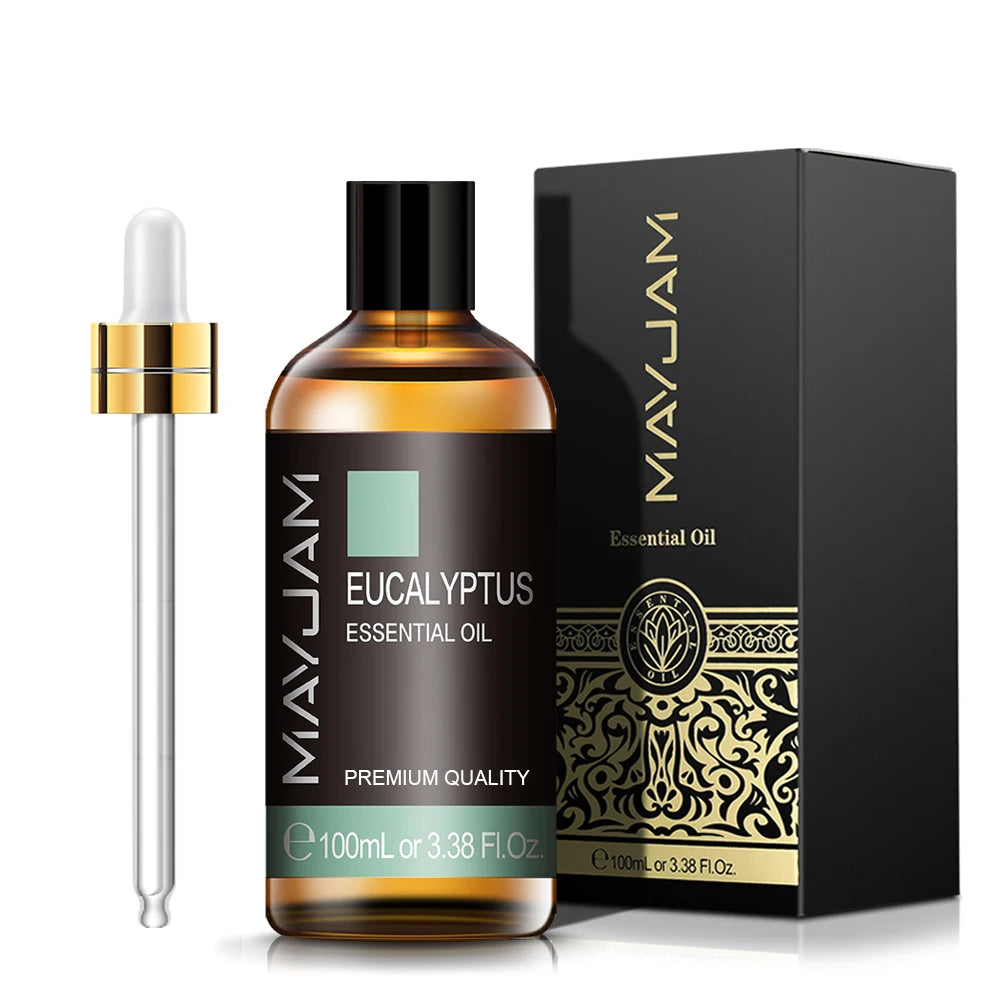 MAYJAM Essential Oils 100ml – Peppermint, Lavender & Lemongrass for Diffuser, Massage & Relaxation