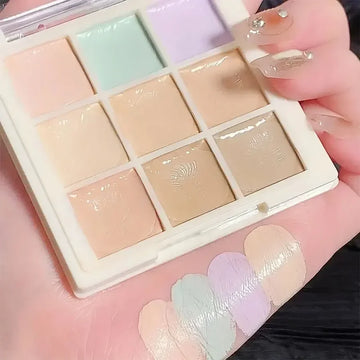 9-Color Waterproof Concealer Palette for Dark Circles
