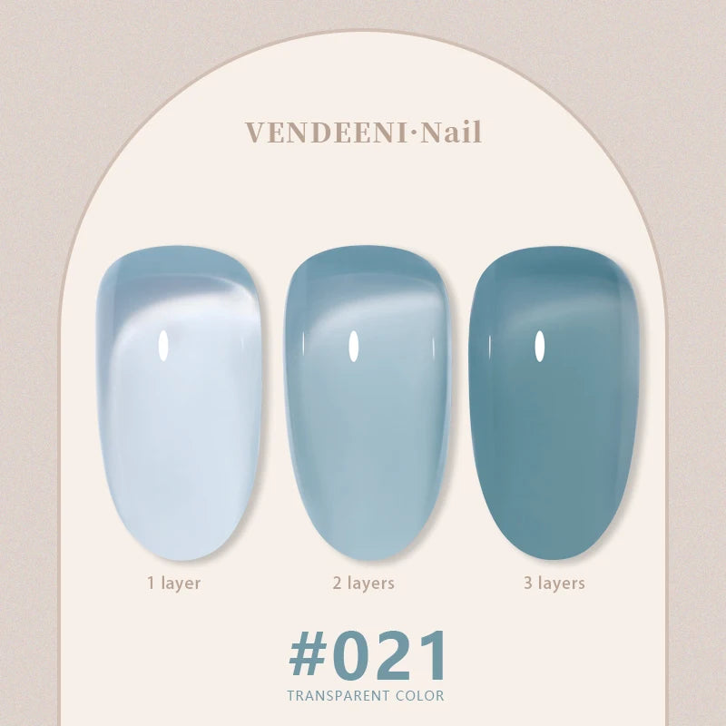 Vendeeni 24 Colors Jelly Gel Nail Polish Nude Pink 15ml