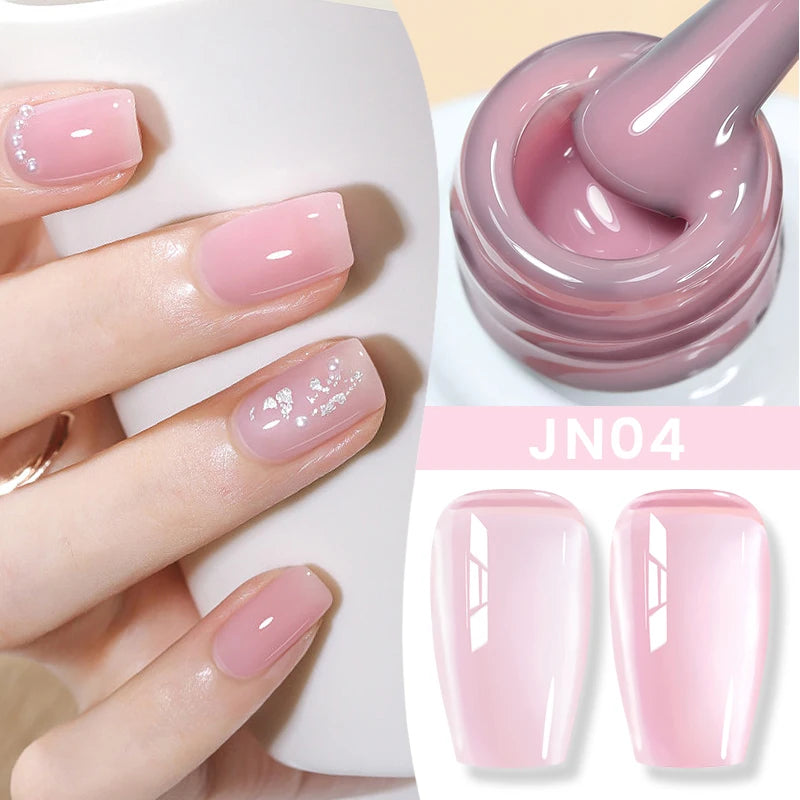 BORN PRETTY Jelly Nude Gel Nail Polish 10ml Light Pink