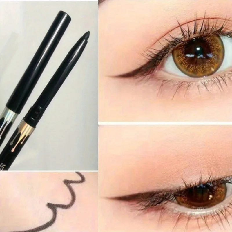 Waterproof Black Brown Eyeliner Gel Pencil Ultra-fine Matte Smooth