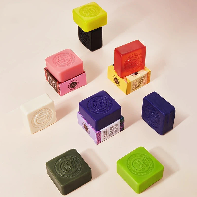 Luxurious Bamboo Charcoal Blueberry Lavender Handmade Soap Collection for Deep Cleansing