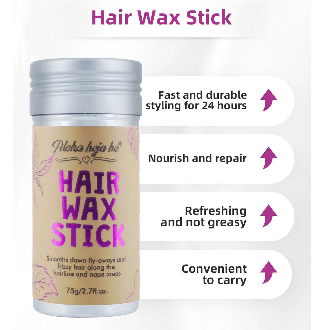 Hair Wax Stick Flyaway Control for Natural Styling Vervelle