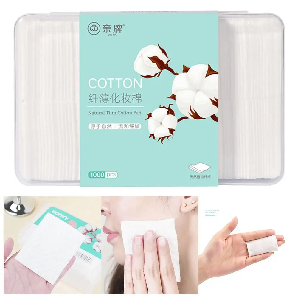 1000pcs Double-Sided Cotton Pads – Makeup & Cleansing