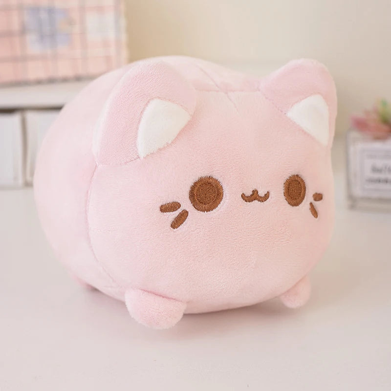 Plump Peach Cat Plush Vervelle