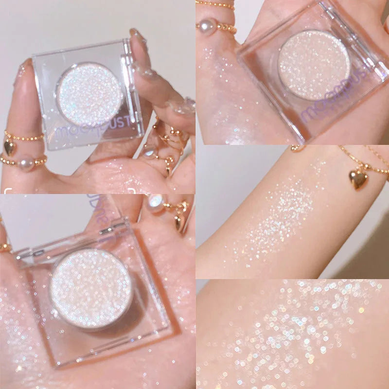 Single Color Pearlescent Eyeshadow Earth Tone Waterproof