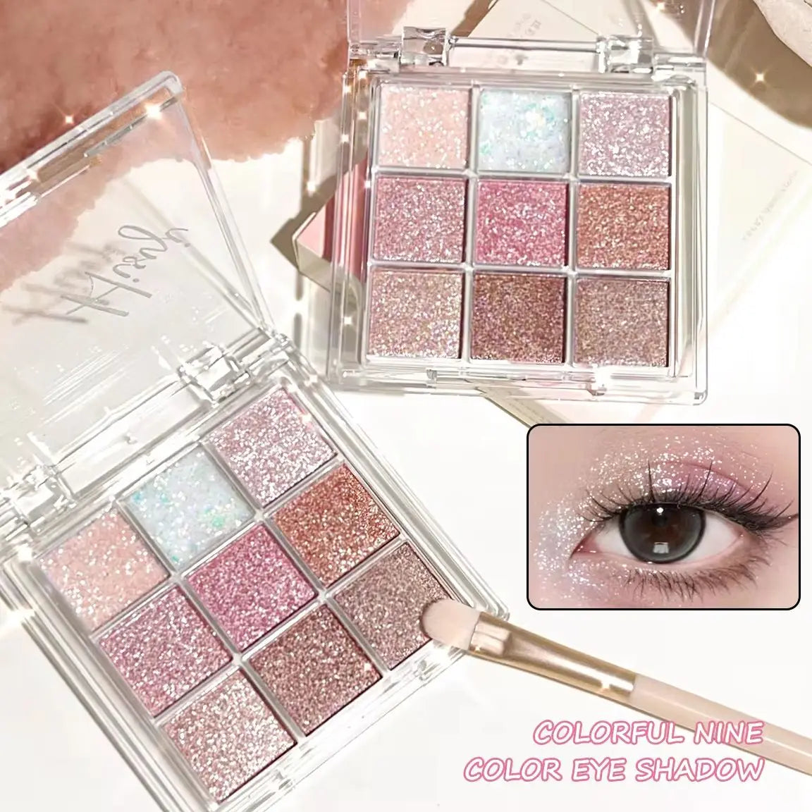 Pearlescent Glitter Highlighter & Eyeshadow Palette
