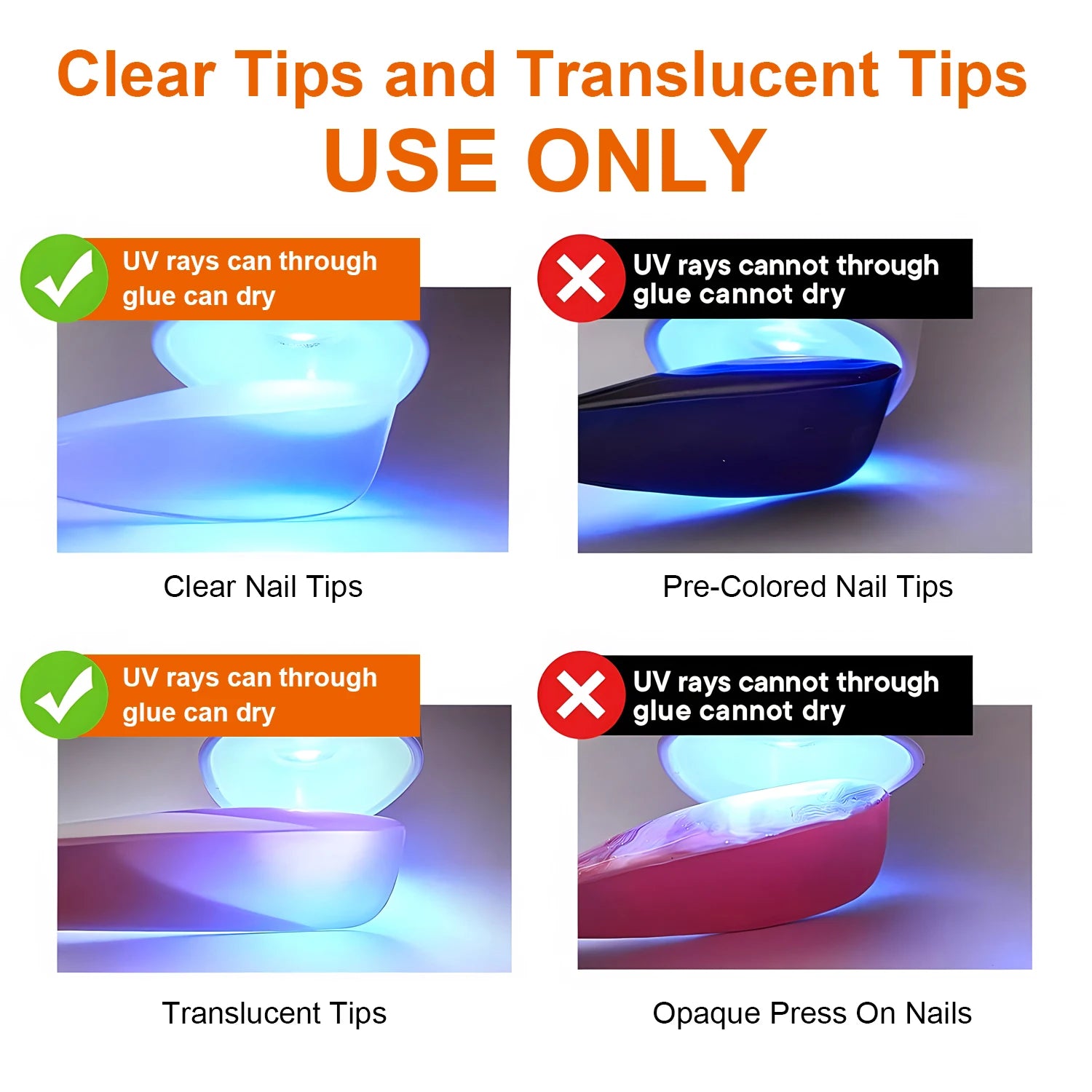 8g Multifunctional Solid Nail Tips Gel Non-Stick DIY