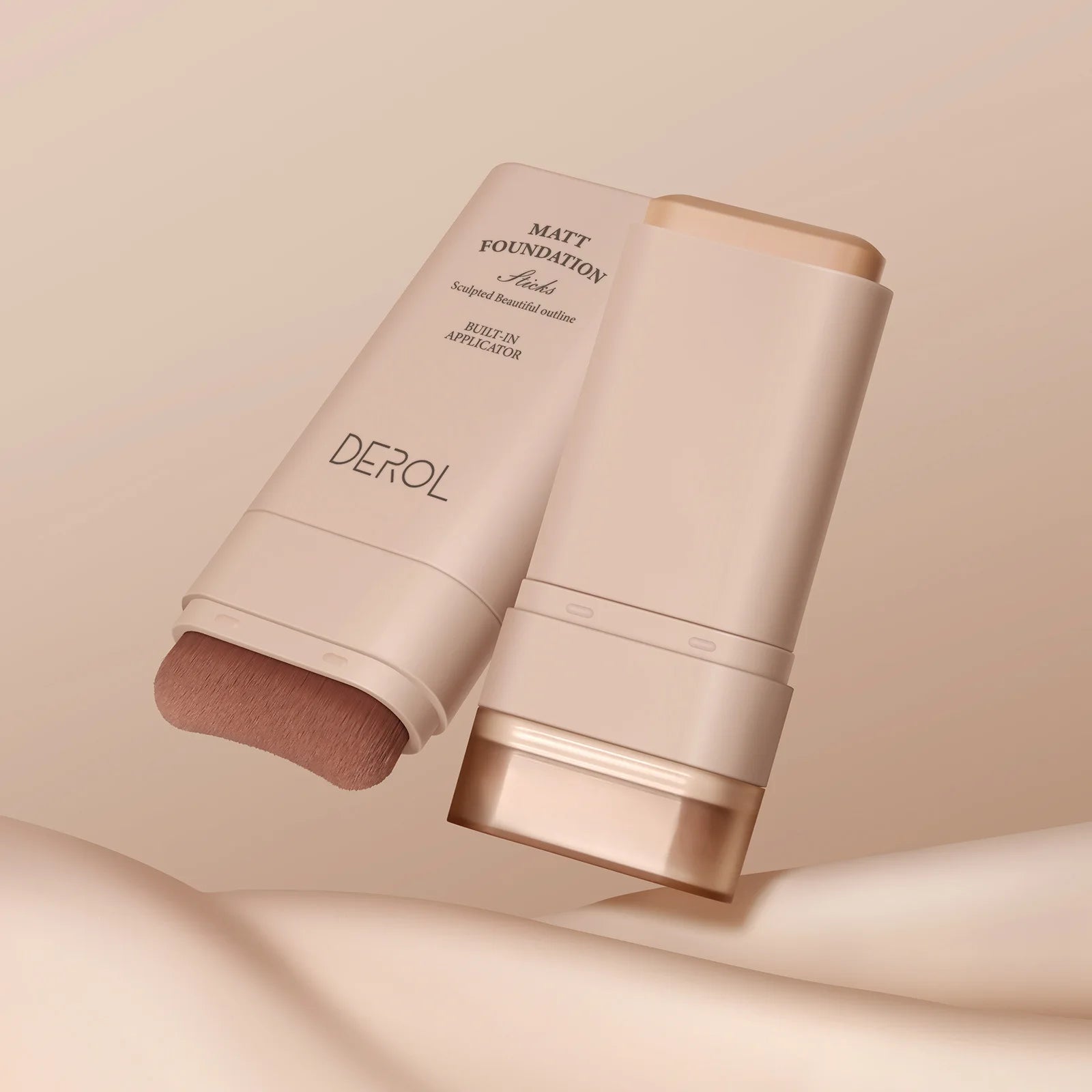 DEROL Eraser Foundation Stick – Full Coverage with Makeup Brush Vervelle