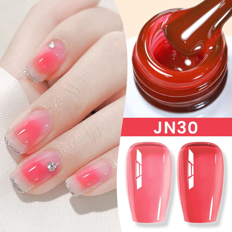 BORN PRETTY Jelly Nude Gel Nail Polish 10ml Light Pink
