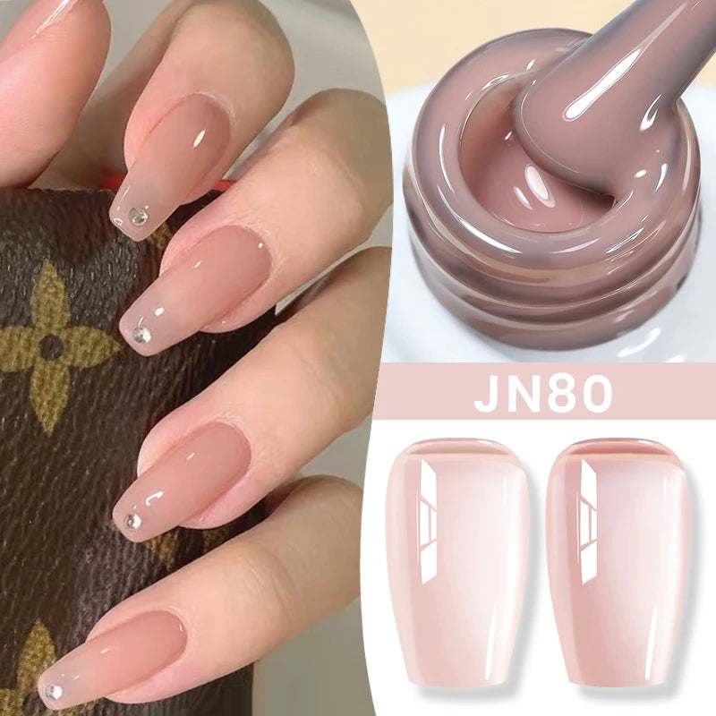 BORN PRETTY Jelly Nude Gel Nail Polish 10ml Light Pink