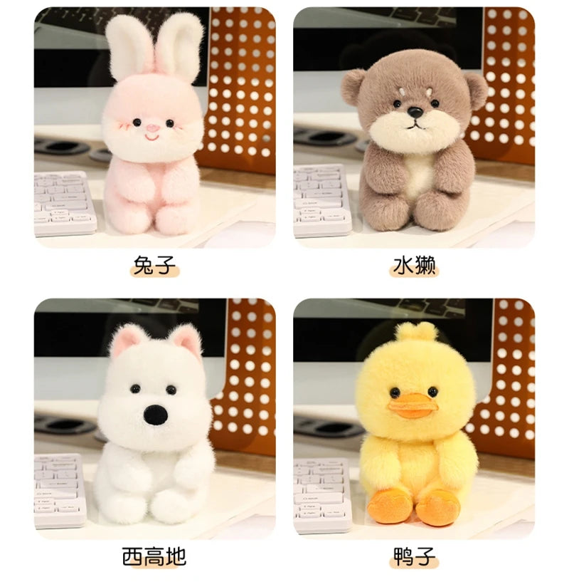 Cute Sitting Animal Plush Set Vervelle
