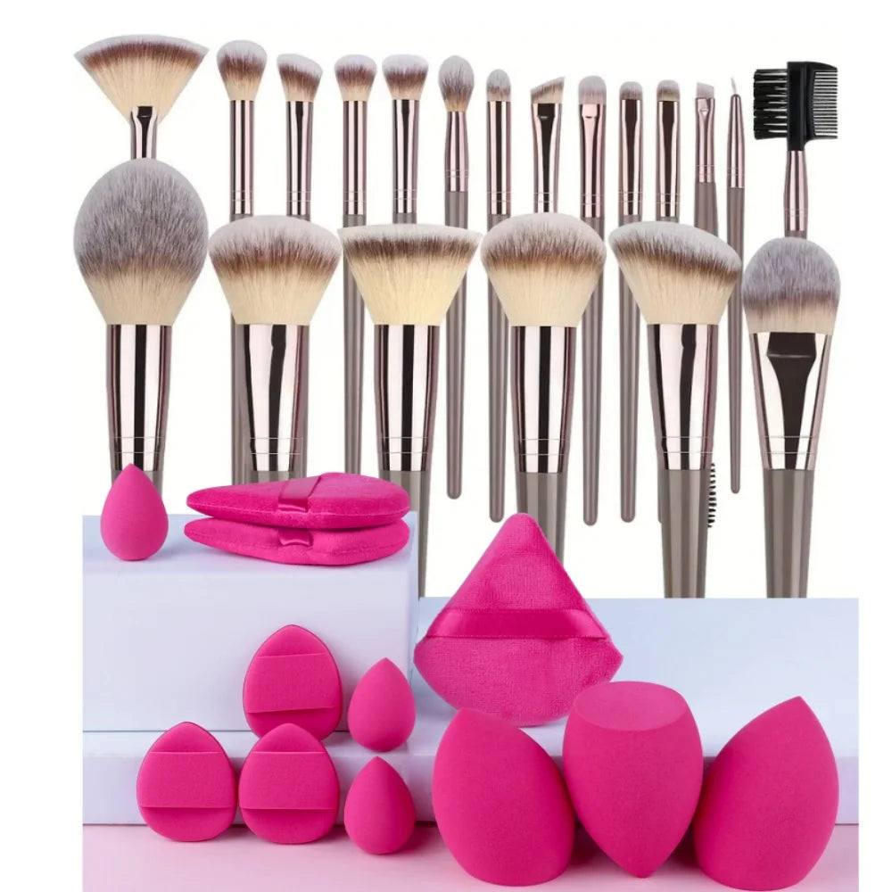 Makeup Brush Set with Storage Box Vervelle