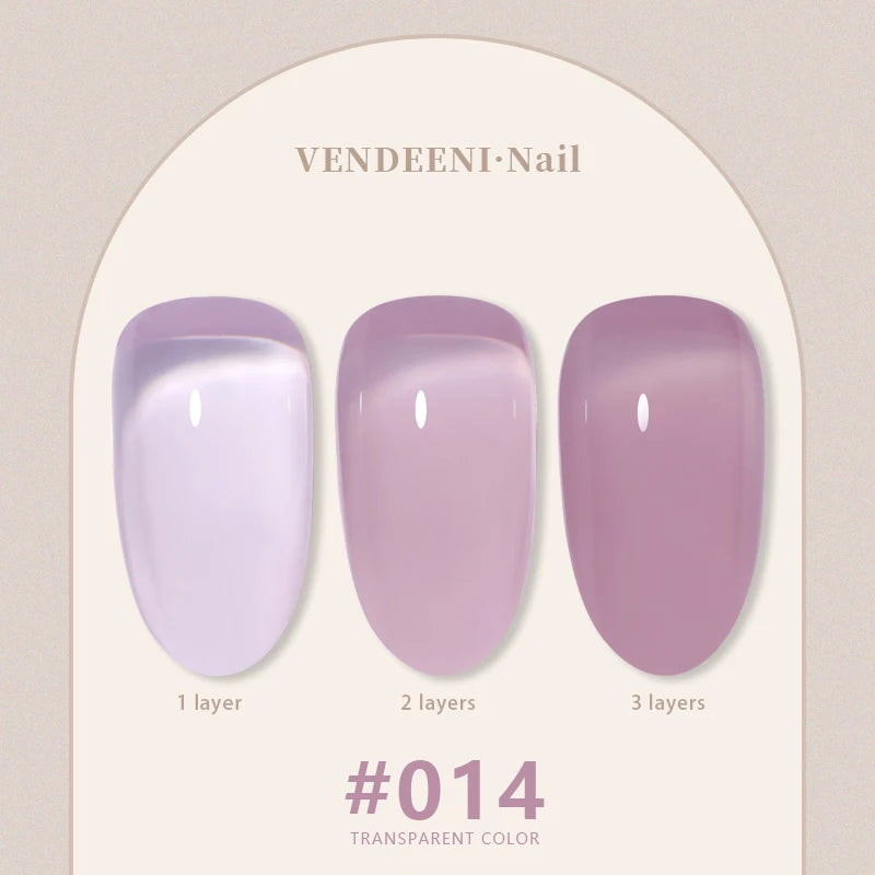 Vendeeni 24 Colors Jelly Gel Nail Polish Nude Pink 15ml