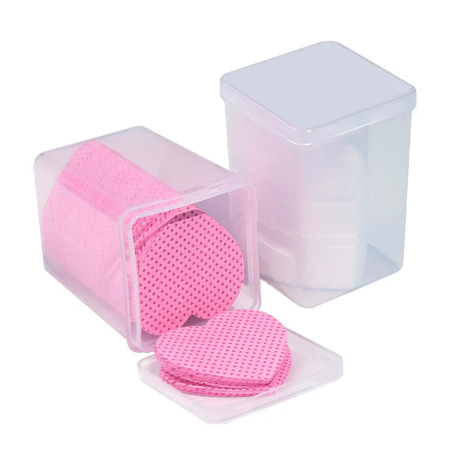 200pcs Heart-Shaped Cotton Pads – Nail & Eyelash Care