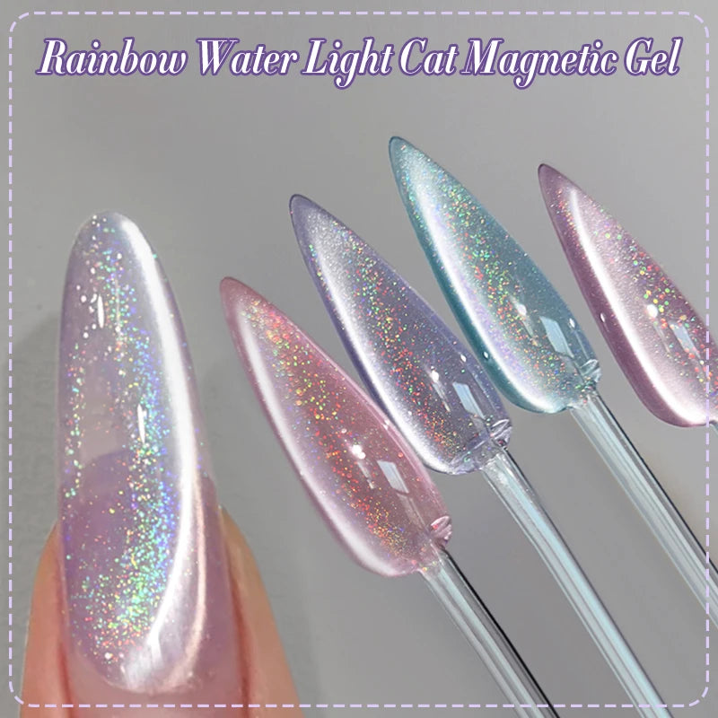 BORN PRETTY 10ml Rainbow Purple Cat Eye Gel Nail Polish