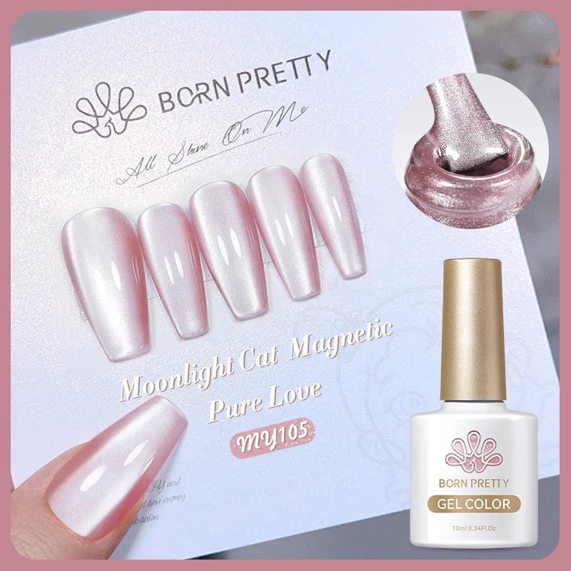 BORN PRETTY 10ml Silver Cat Magnetic Gel Nail Polish