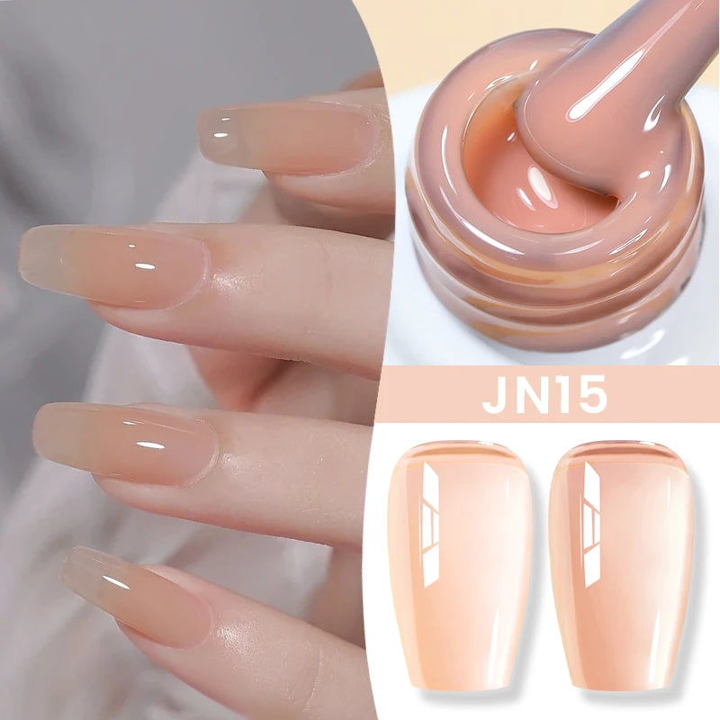 BORN PRETTY Jelly Nude Gel Nail Polish 10ml Light Pink